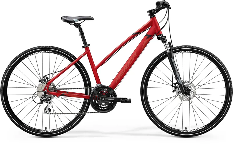2020 Merida Crossway 20MD Womens Hybrid Bike in Red