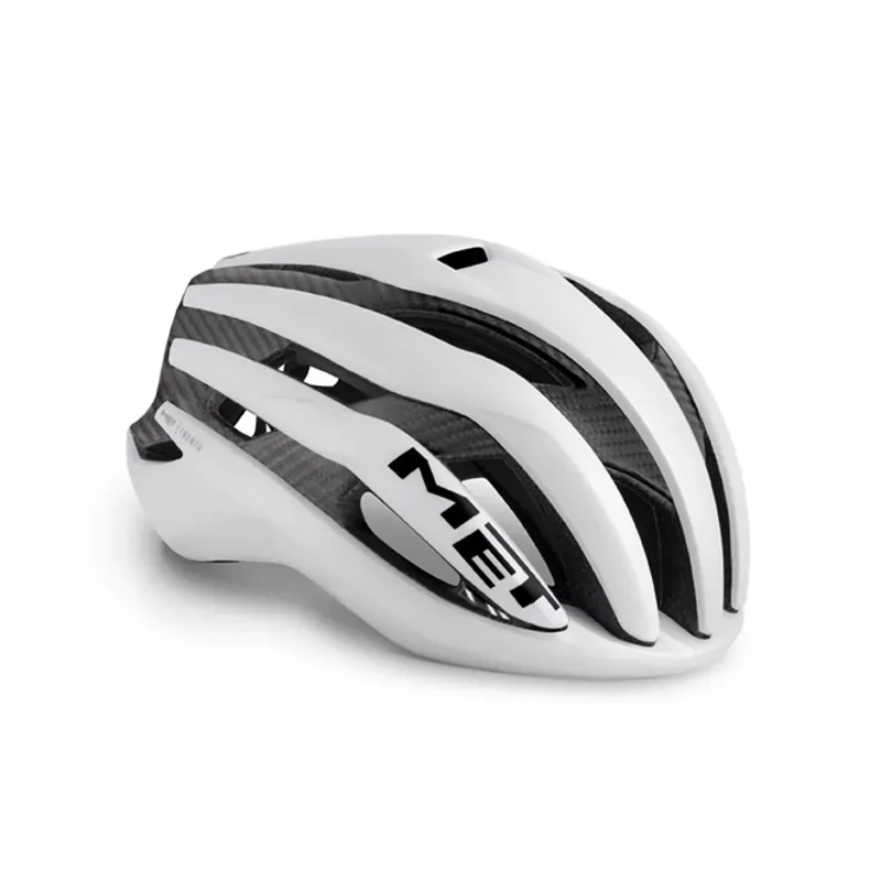 Met Trenta 3k Carbon Helmet in White/Raw Carbon