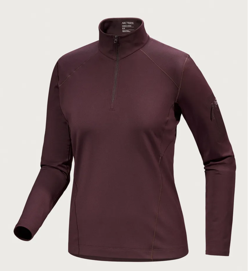 2024 Arcteryx Rho Men's Merino Wool Zip Neck in Phantasm-1